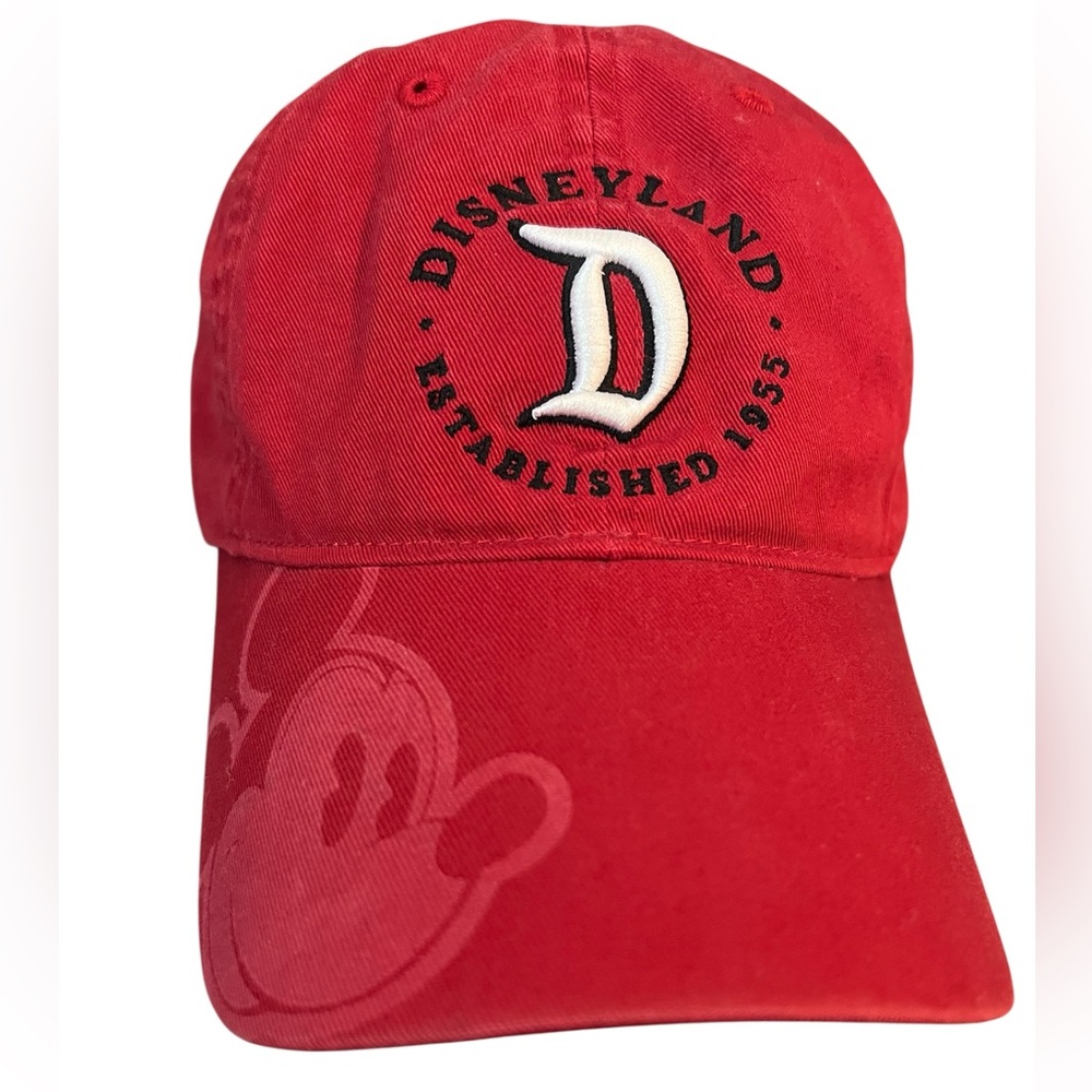 Disneyland Hat Established 1955 Slideback Cap Red One Size Embroidered EUC